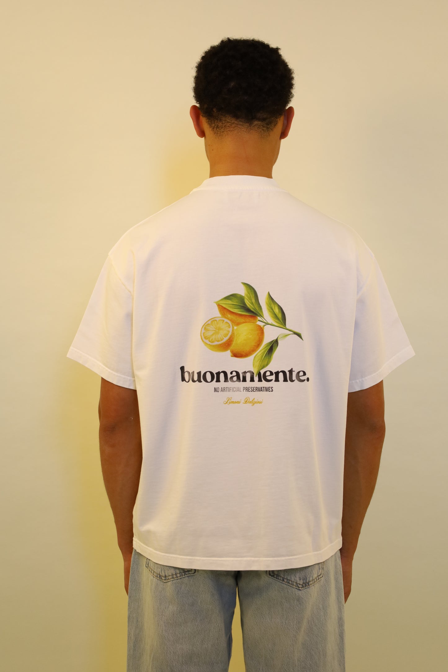 Sun-Washed Lemon Tee - White