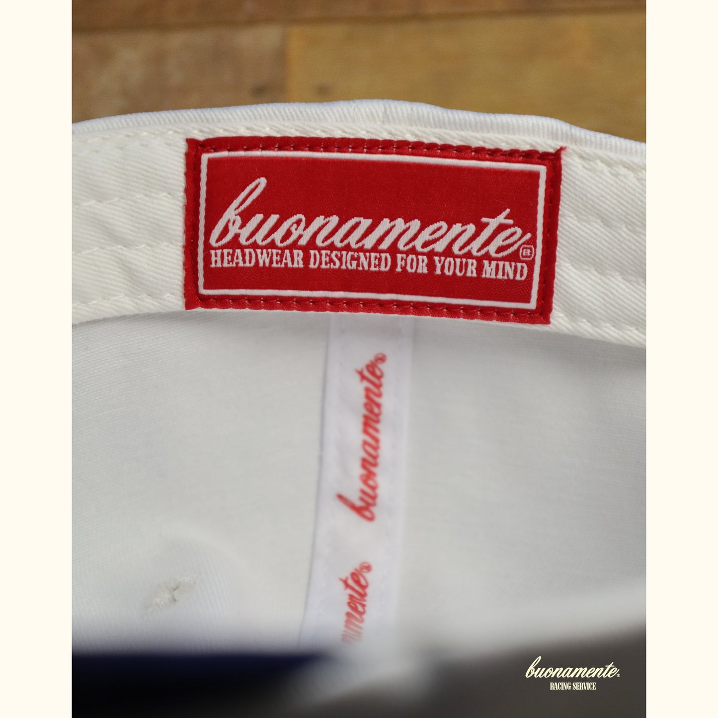 Racing Service Cap - Cream/Navy