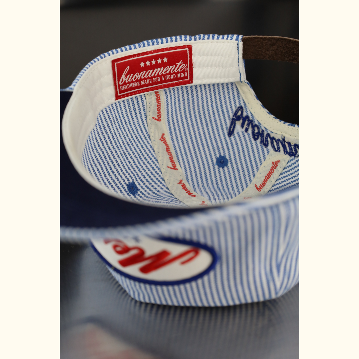 Mente Cap - Pinstripe Blue