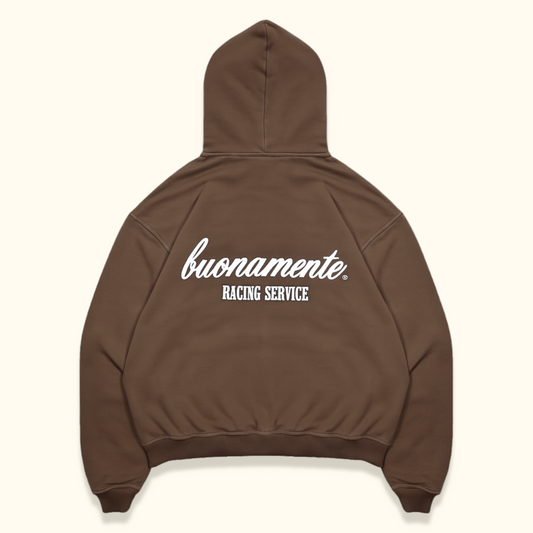 Racing Service Hoodie - Washed Brown
