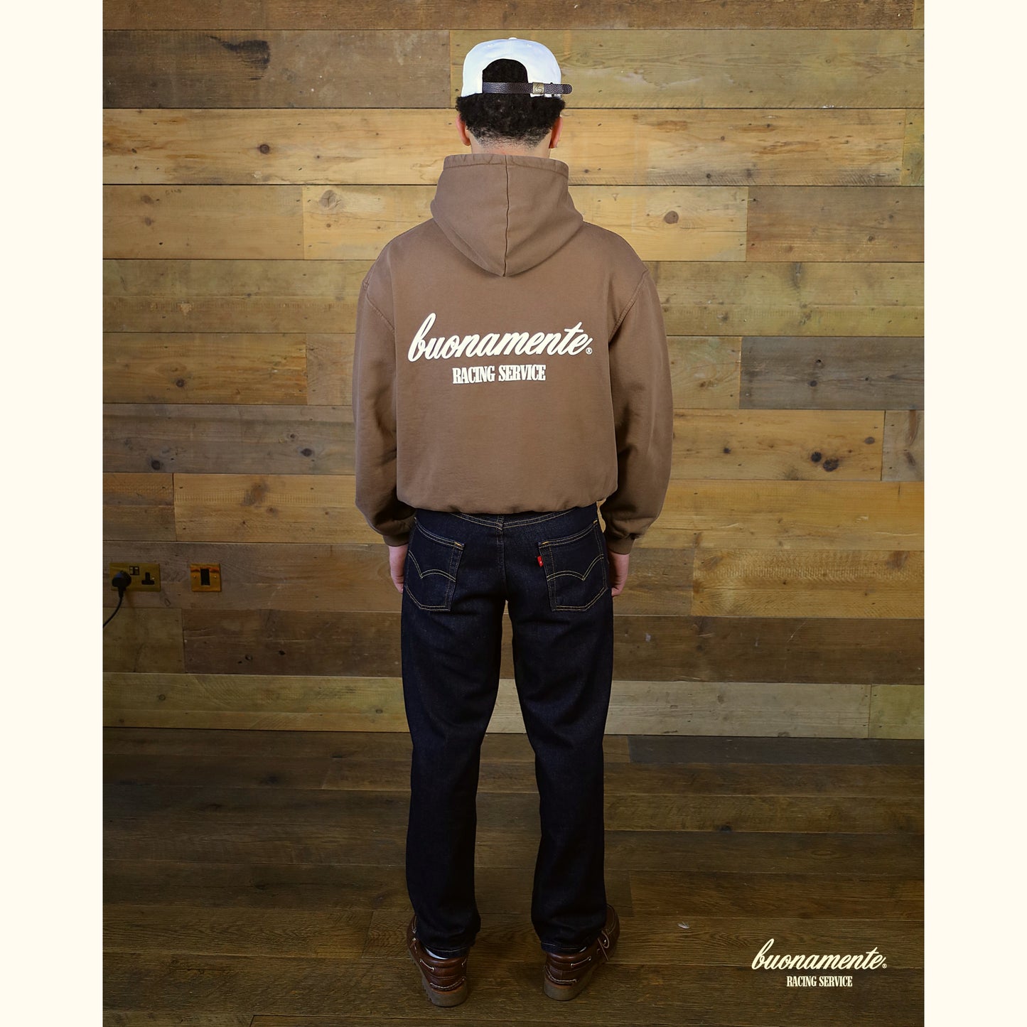 Racing Service Hoodie - Washed Brown