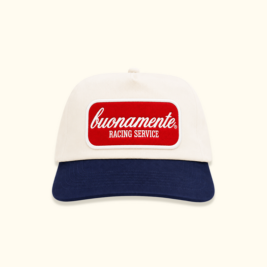 Racing Service Cap - Cream/Navy