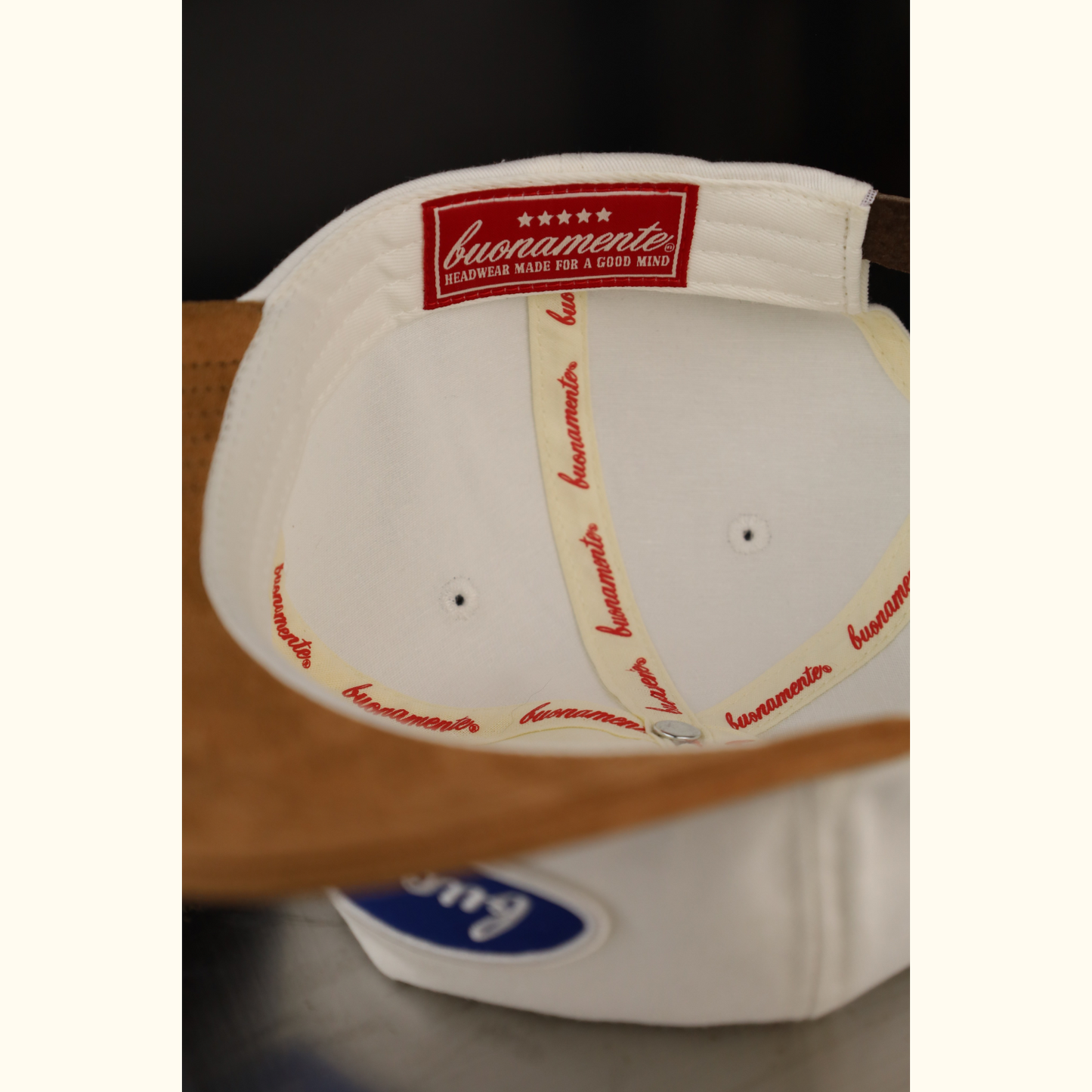 Buona Mente Cap - Cream / Suede