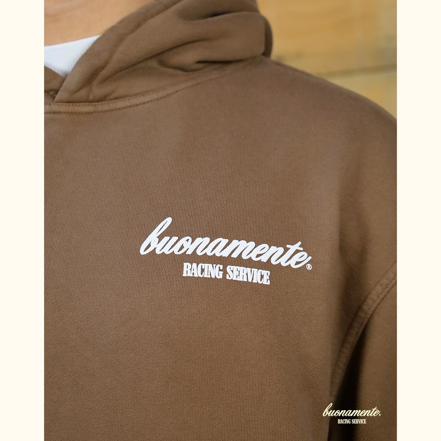Racing Service Hoodie - Washed Brown