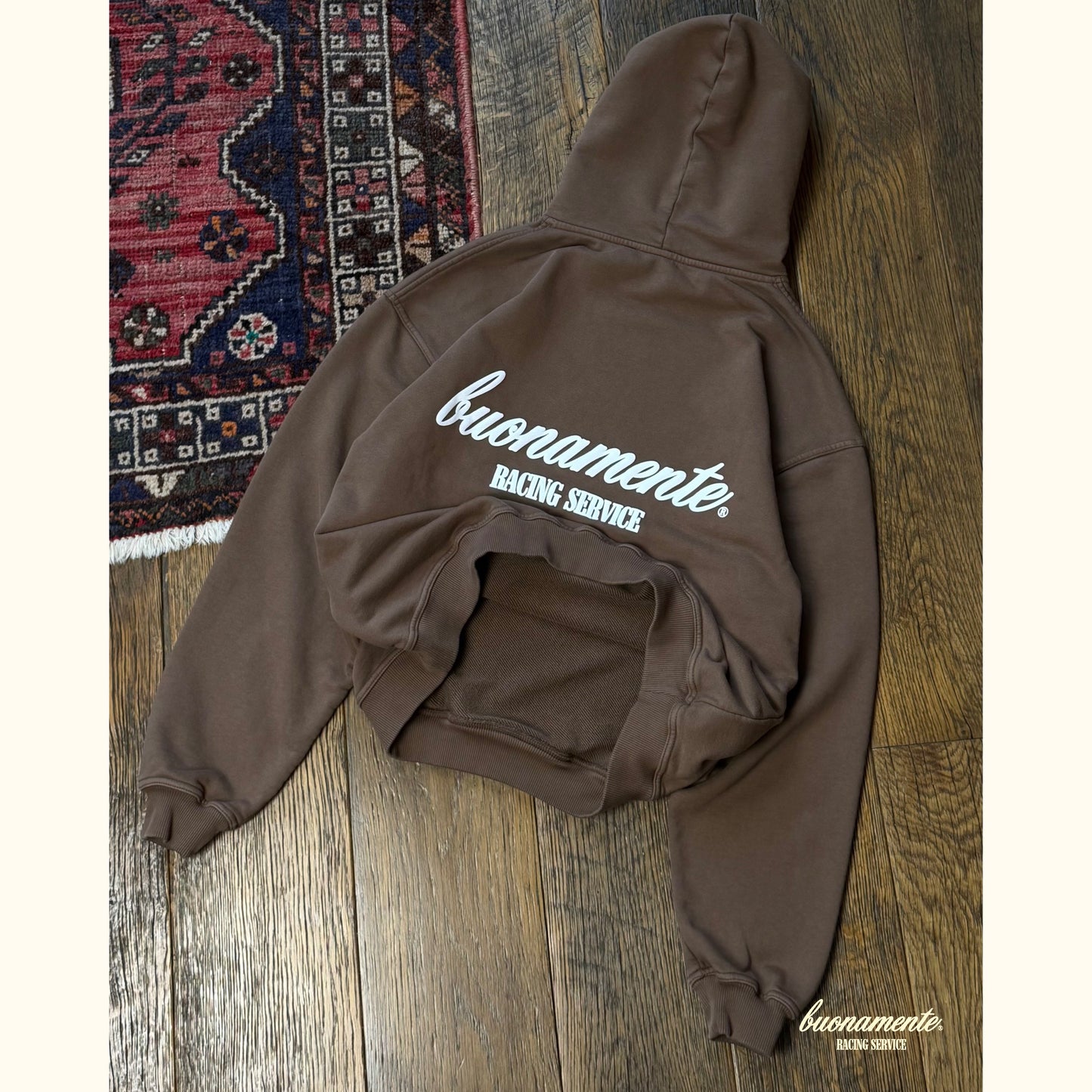 Racing Service Hoodie - Washed Brown
