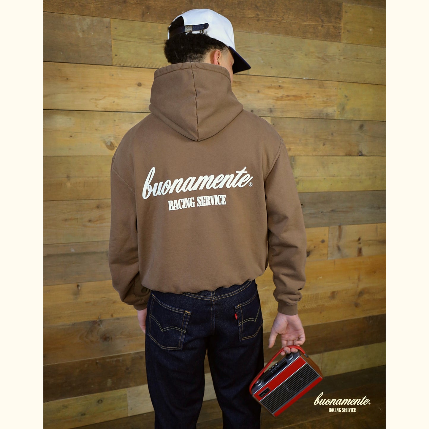 Racing Service Hoodie - Washed Brown