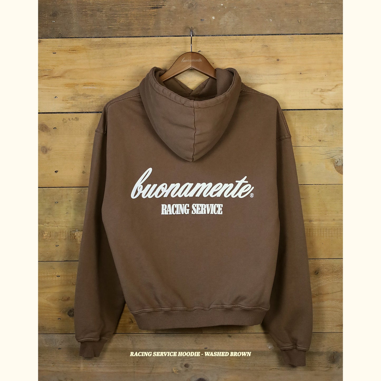 Racing Service Hoodie - Washed Brown