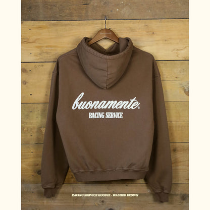 Racing Service Hoodie - Washed Brown
